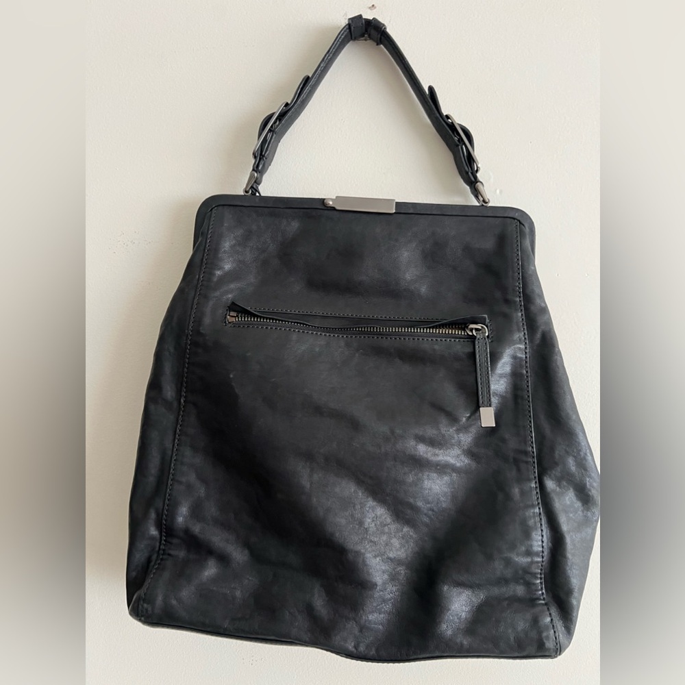Black Leather Handbag